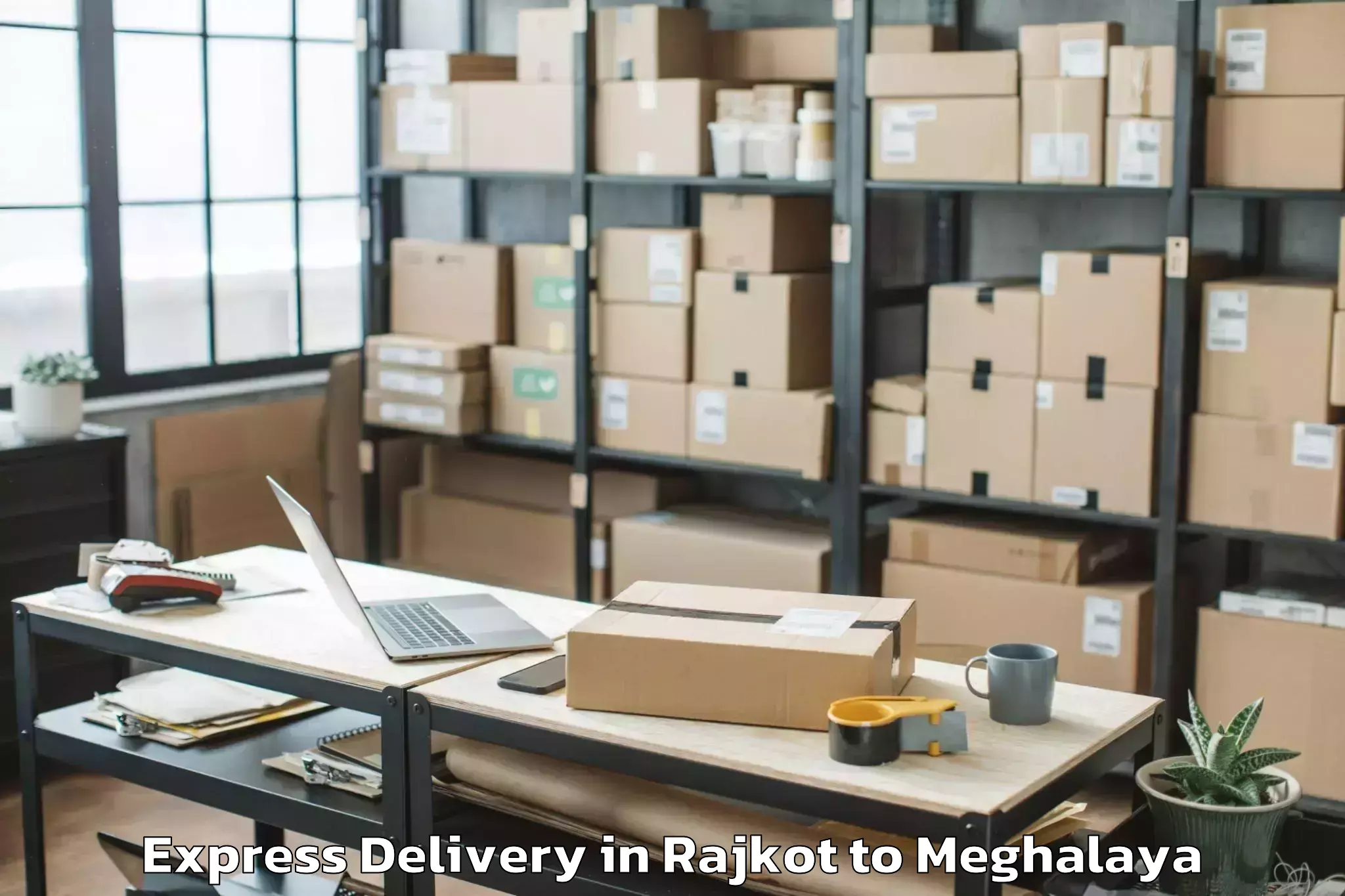 Top Rajkot to Thadlaskein Express Delivery Available